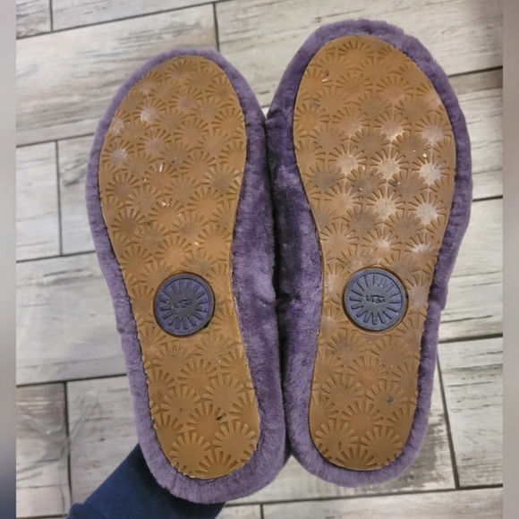 UGG AUSTRALIA Fluff Yeah purple shearling slingback plush cozy slippers Wmn's 7 - Picture 4 of 9